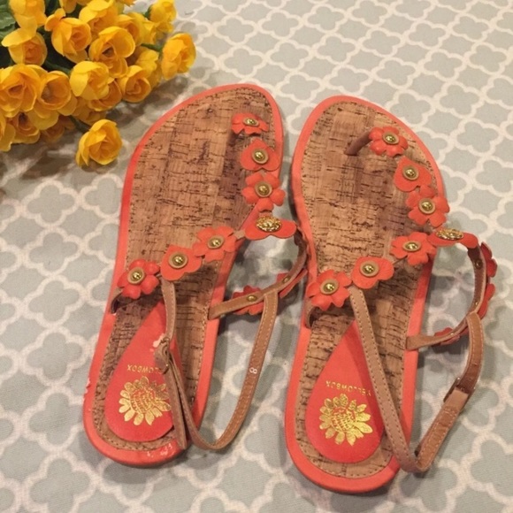 YellowBox Coral Floral Leather Honeysuckle Sandal - Picture 3 of 8